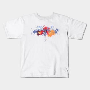 Rainbow Dragonfly - Watercolor Kids T-Shirt